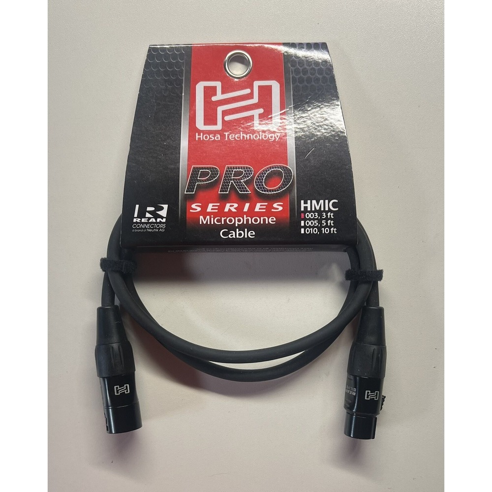 Hosa Pro Series‎ 20 AWG 3 FT Rean XLRM to XLRF Microphone Cable HMIC-003